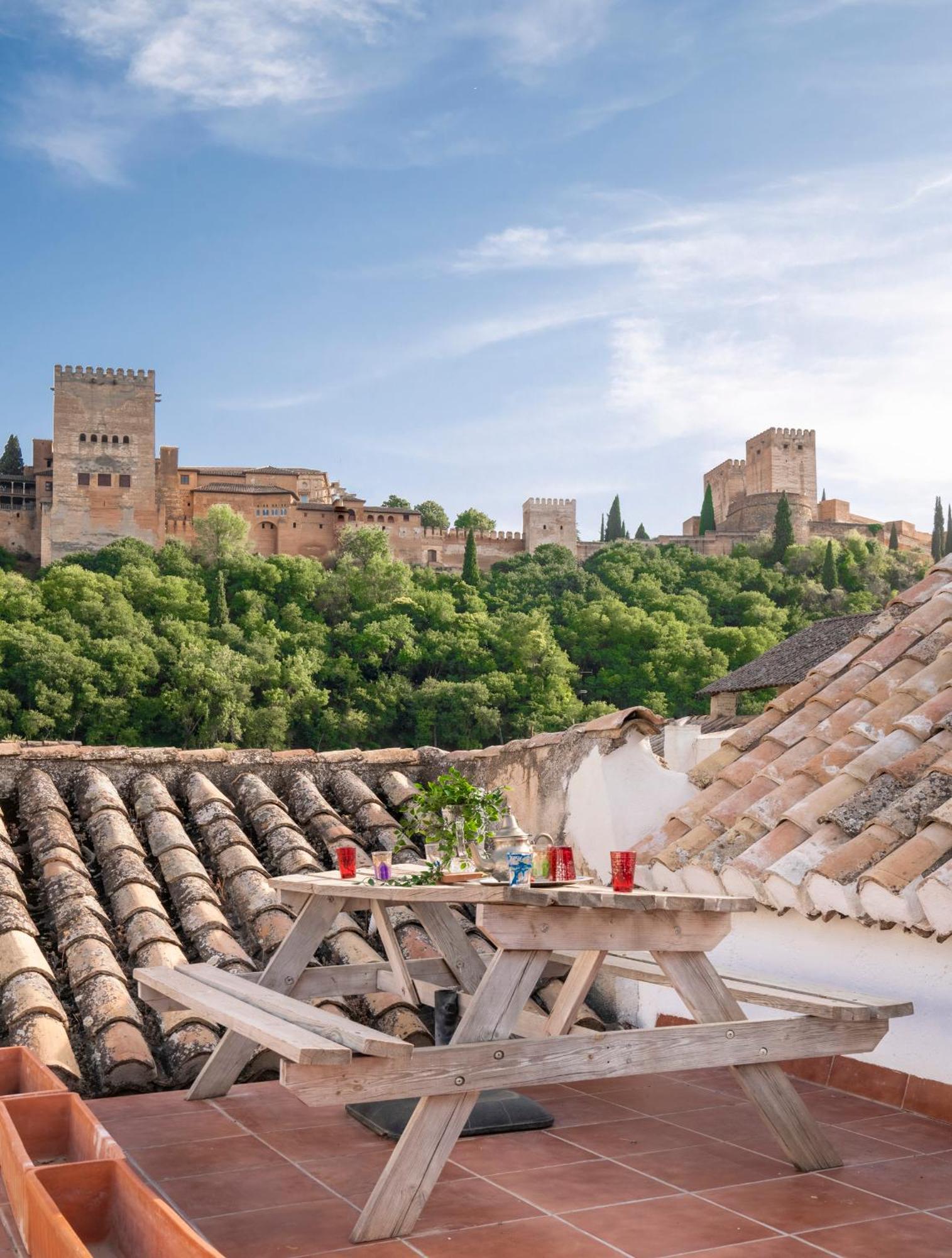 El Rincon Nazari - Vistas A La Alhambra Y Terraza Appartement Granada Buitenkant foto